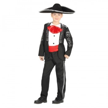 DISFRAZ MEXICANO MARIACHI NEGRO INFANTIL