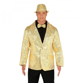 CHAQUETA DE LENTEJUELAS ORO ADULTO