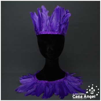 FLECO DE PLUMAS DE OCA MORADO 15cm