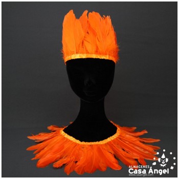 FLECO DE PLUMAS DE OCA NARANJA 15cm