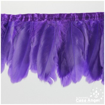 FLECO DE PLUMAS DE OCA MORADO 12cm