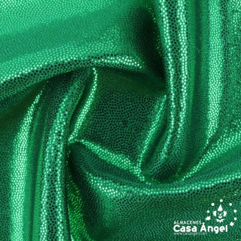 LYCRA VERDE CON BRILLO EN MICROPUNTOS 150cm