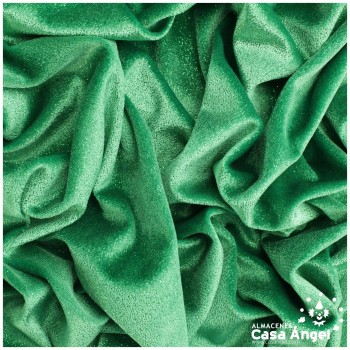 TERCIOPELO VERDE LYCRA MICRO GLITTER 150cm