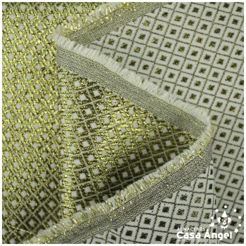 BROCADO REVERSIBLE CON MOTIVO DORADO DE ROMBOS SERIE NANCY 280cm