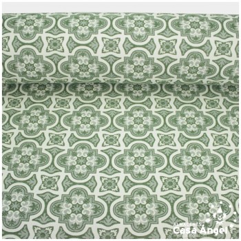 JACQUARD DE ALGODÓN PARA TAPICERÍA SERIE TURIA VERDE 280cm